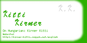 kitti kirner business card